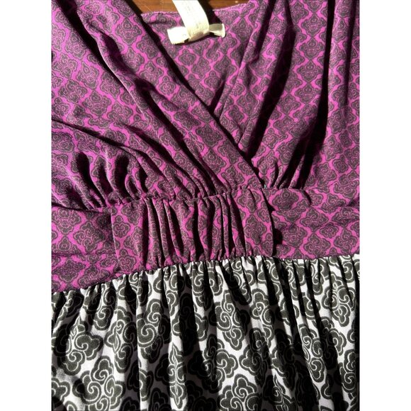 Soma Britney Maxi Patchwork Bandana Dress NEW Medium Purple Whimsigoth Milkmaid - Picture 9 of 10